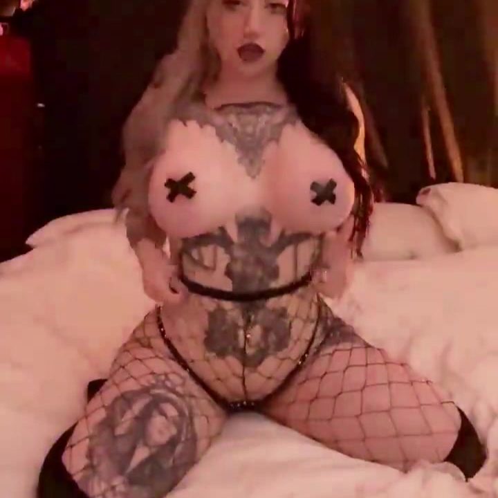 Ravengriim onlyfans  - Tease Big Tits In Bed